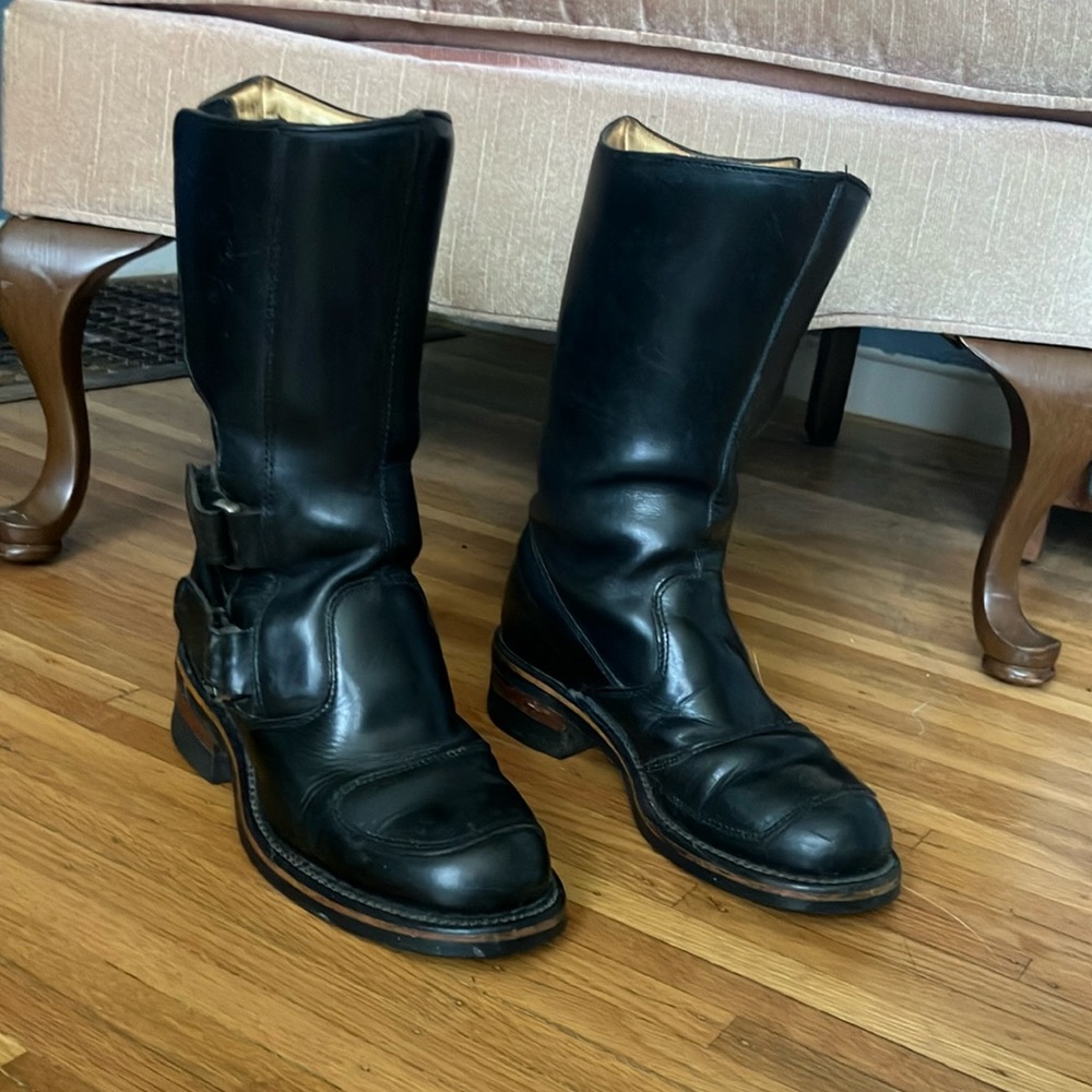 Chippewa black motorcycle boots, Size 6D